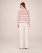 Crystal Pink Striped Jumper Sand