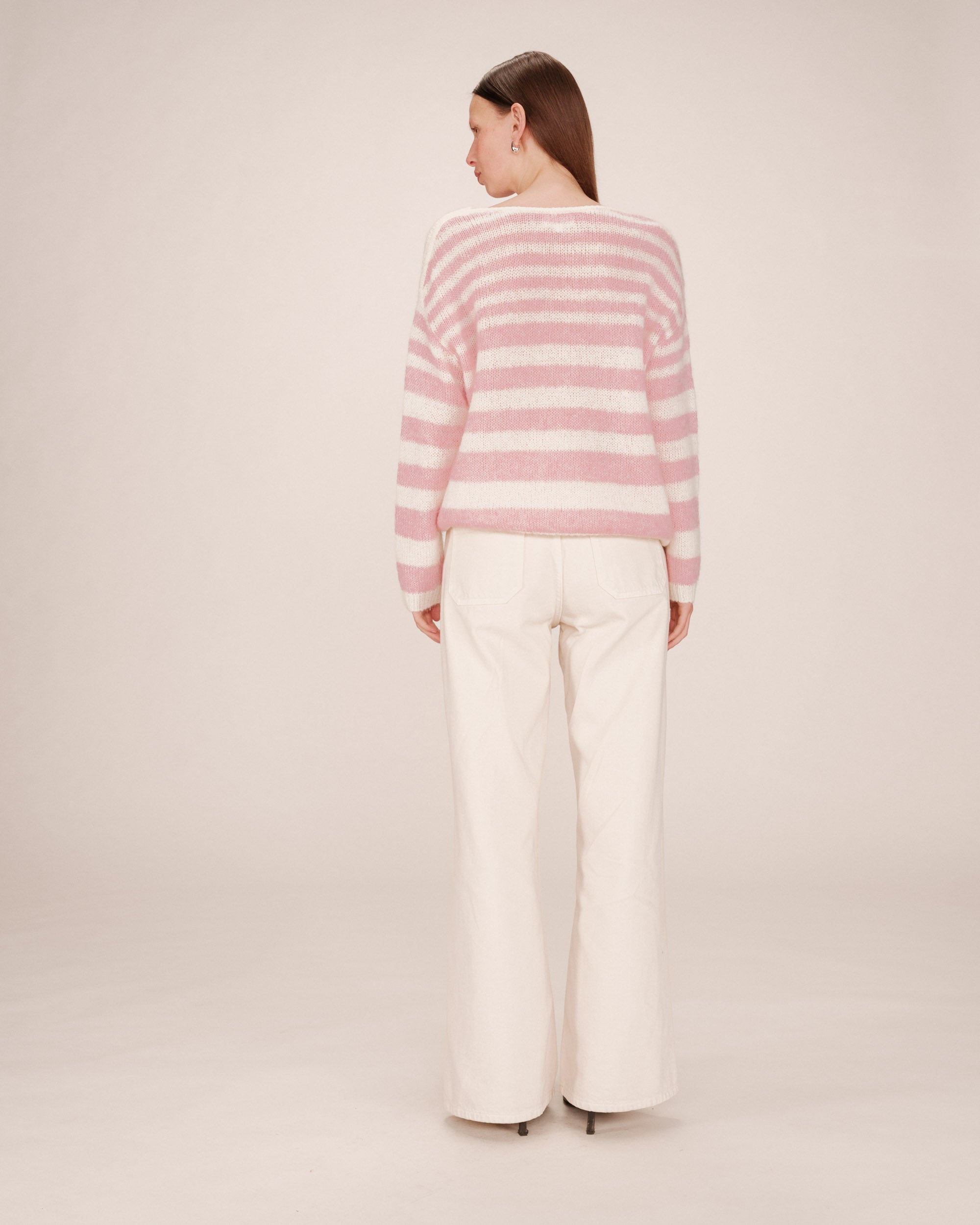 Crystal Pink Striped Jumper Sand