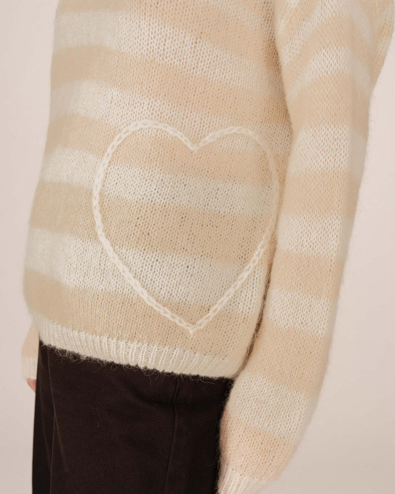 Vanilla Sand Striped Sweater
