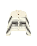 Ecru Sailor Buttoned Cardigan