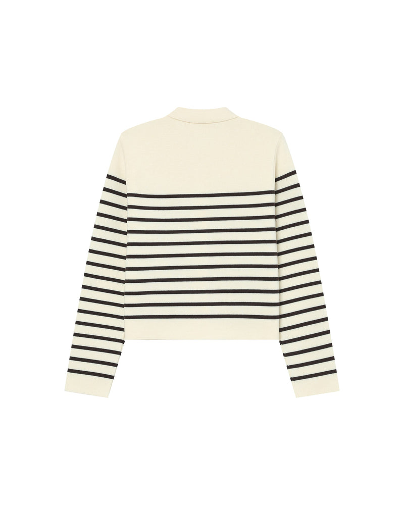 Ecru Sailor Buttoned Cardigan