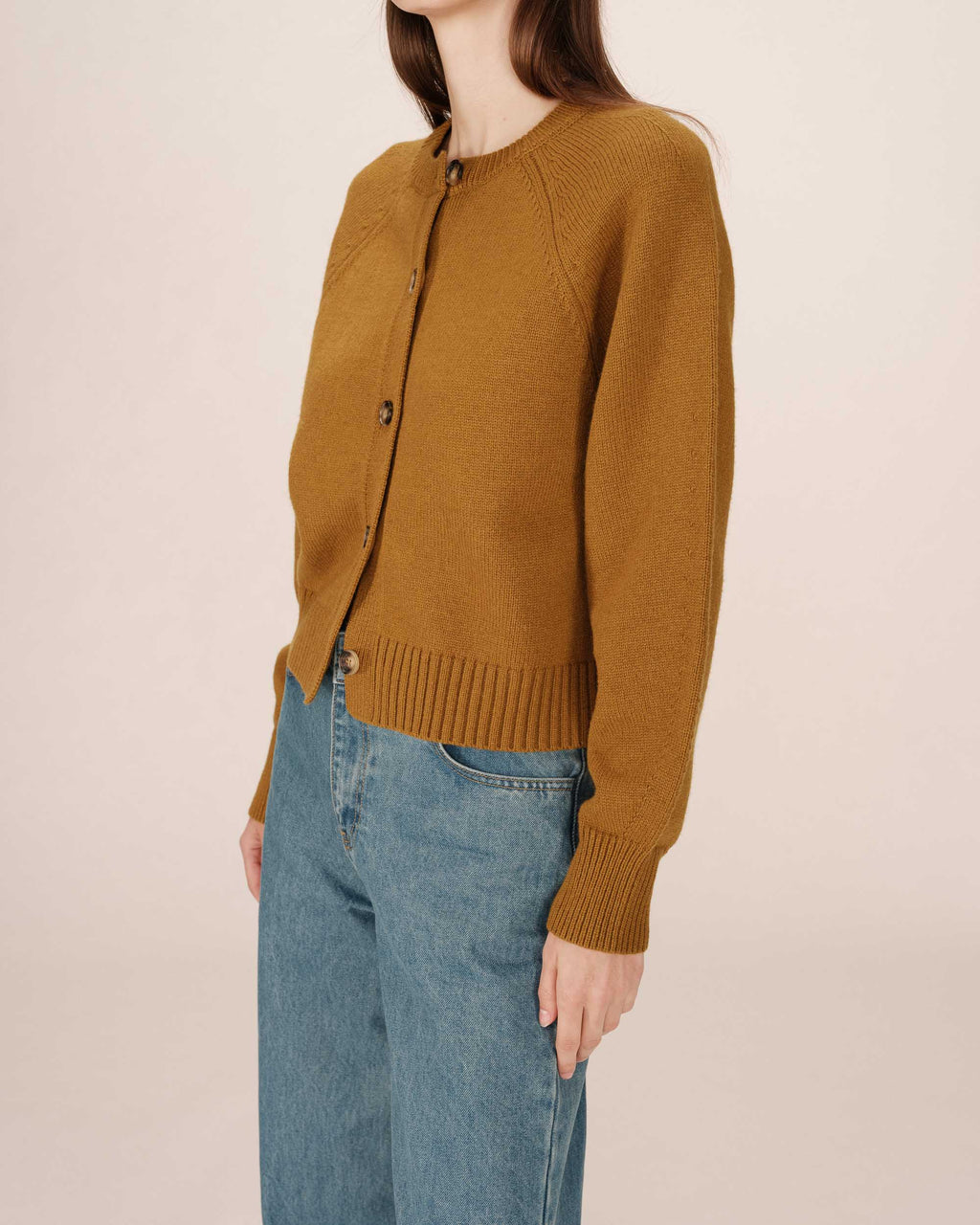 Cardigan Abotonado Caqui Sanders