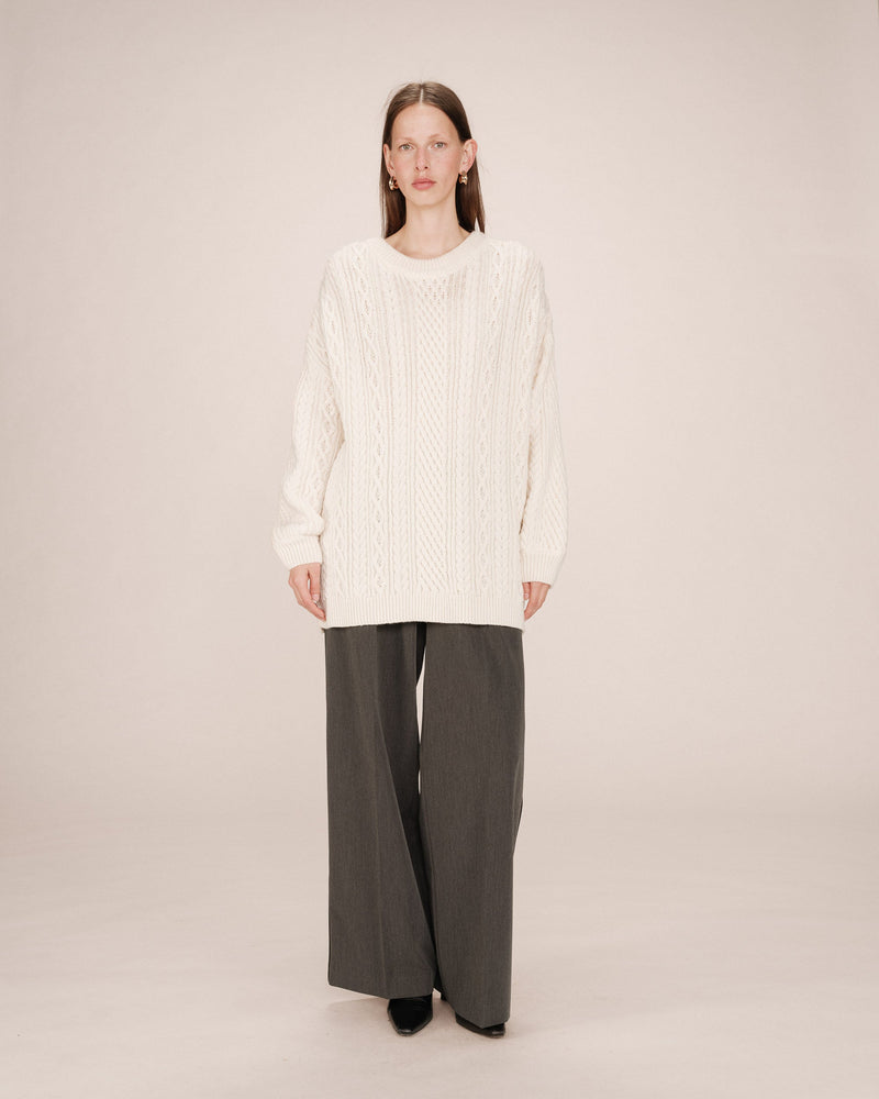 Saverio Ecru Oversized Sweater