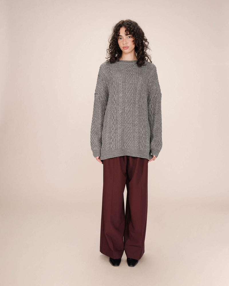 Saverio Gray Oversized Sweater