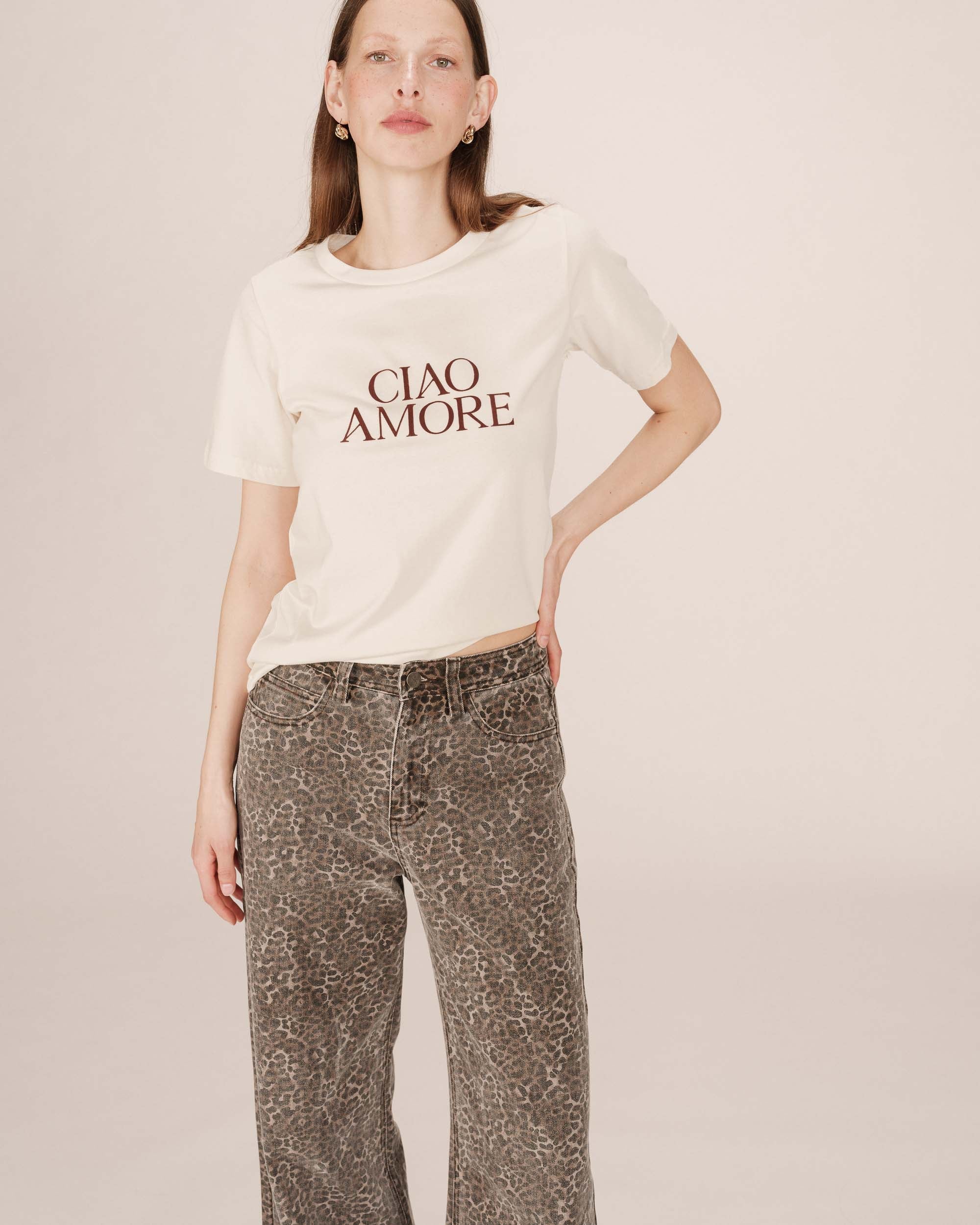 Camiseta Estampada Marfil Soft