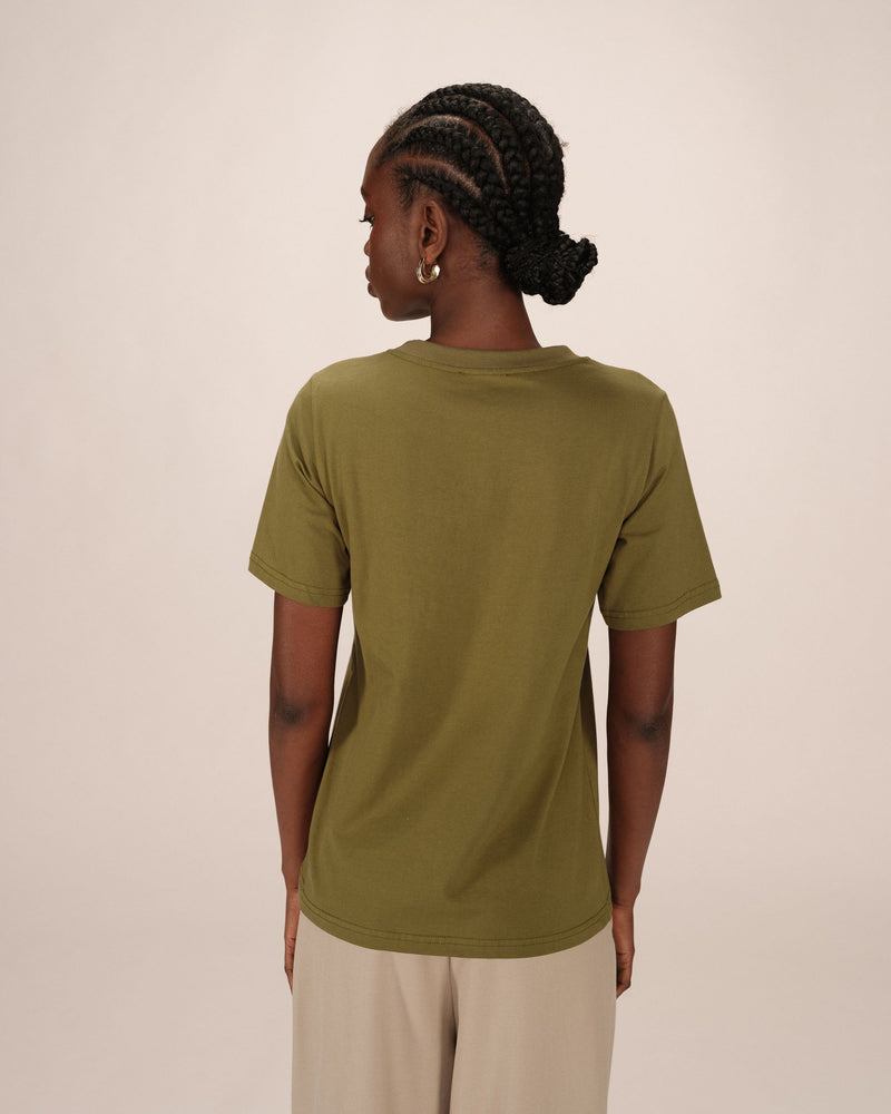 Olive Soft Printed T-Shirt