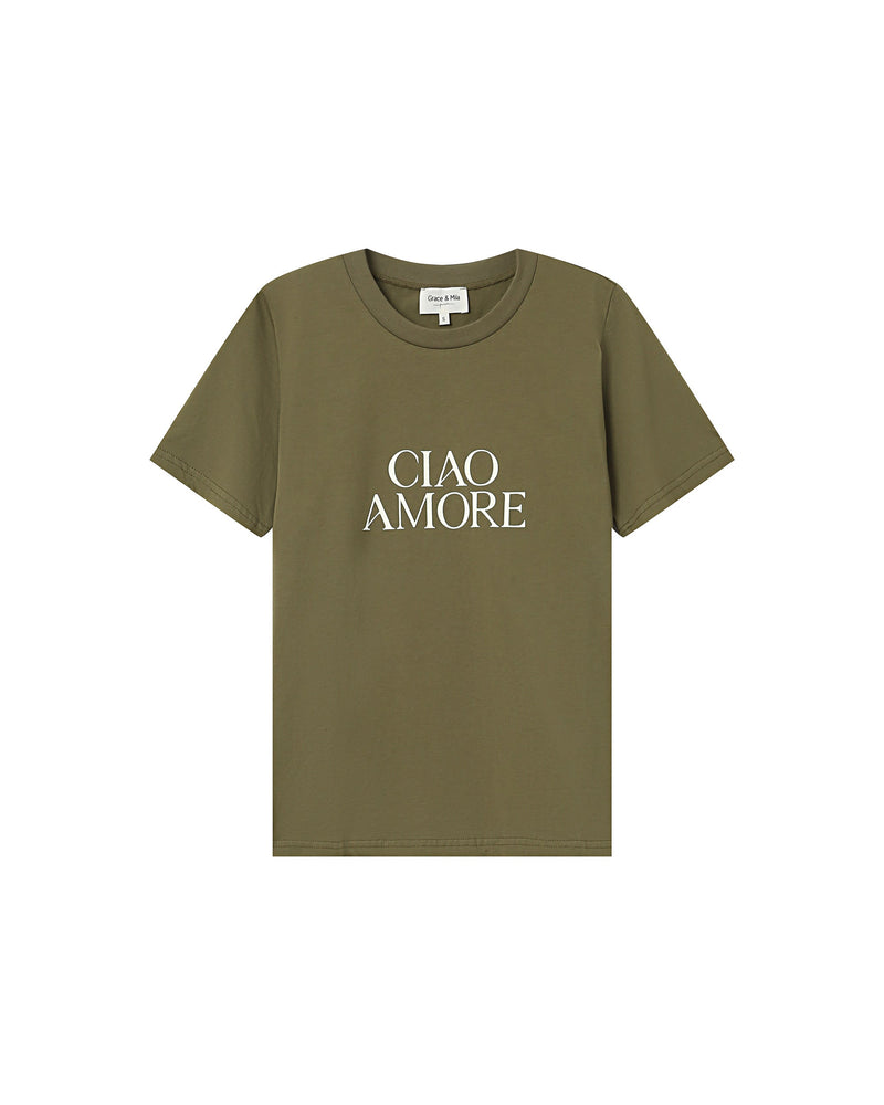 Olive Soft Printed T-Shirt