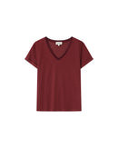Burgundy Space V-Neck T-Shirt