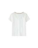 Ivory Space V-Neck T-Shirt