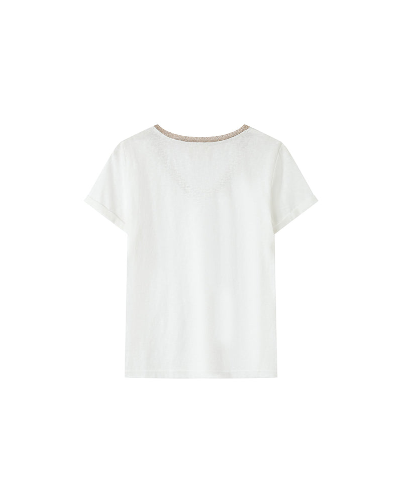 Ivory Space V-Neck T-Shirt