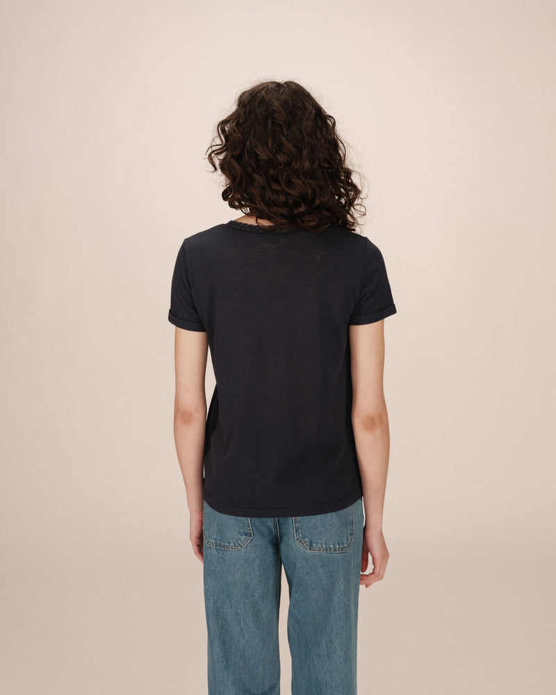 Navy Space V-Neck T-Shirt