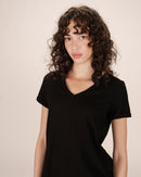 Black Space V-Neck T-Shirt