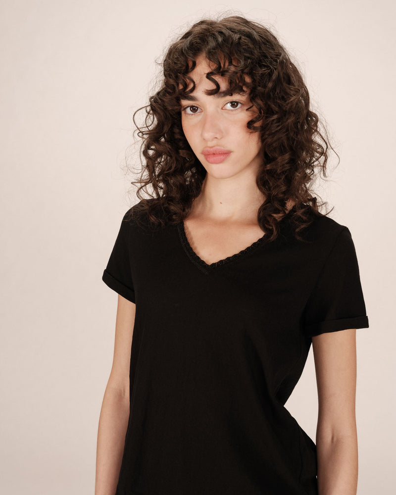Black Space V-Neck T-Shirt