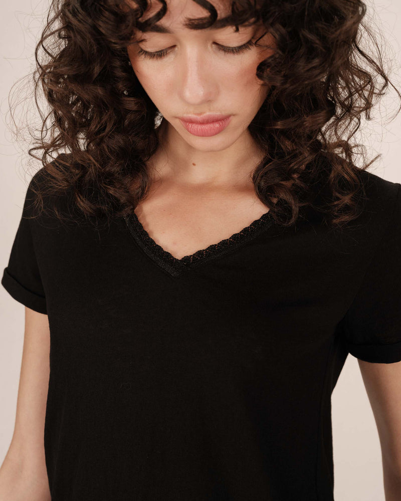 Black Space V-Neck T-Shirt