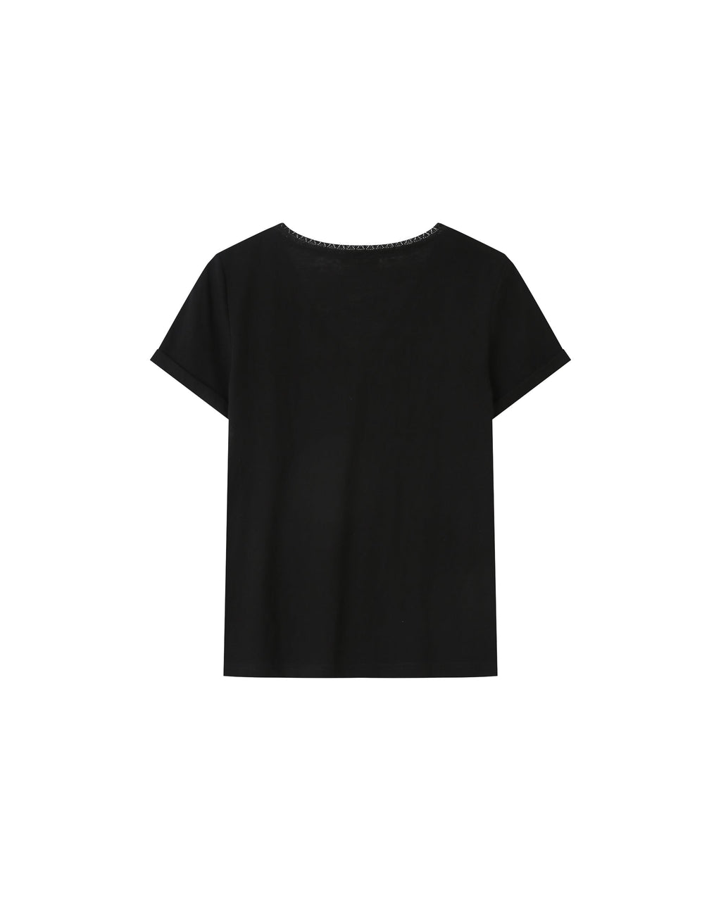 Black V-Neck T-Shirt Space