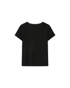Black V-Neck T-Shirt Space