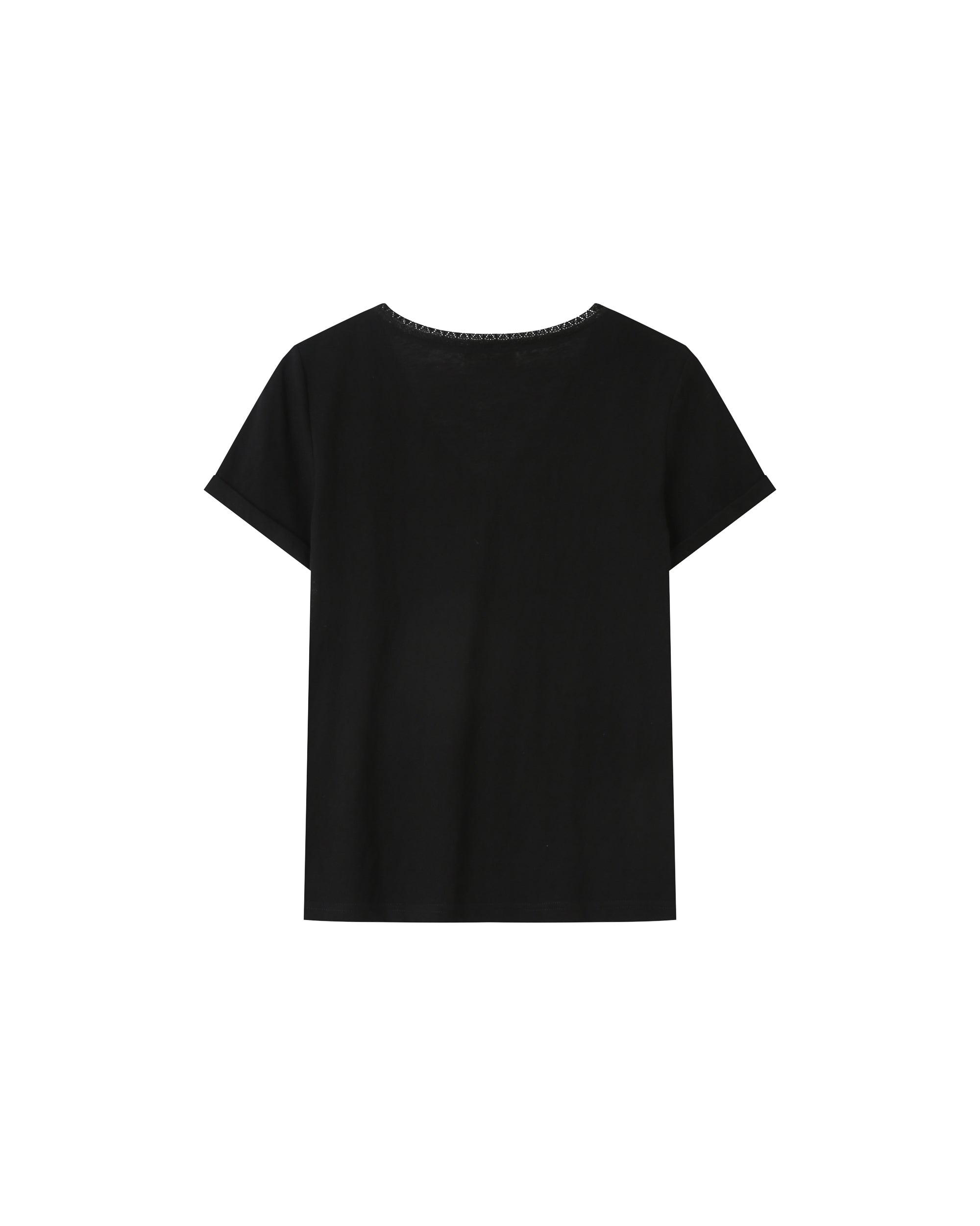 Black V-Neck T-Shirt Space