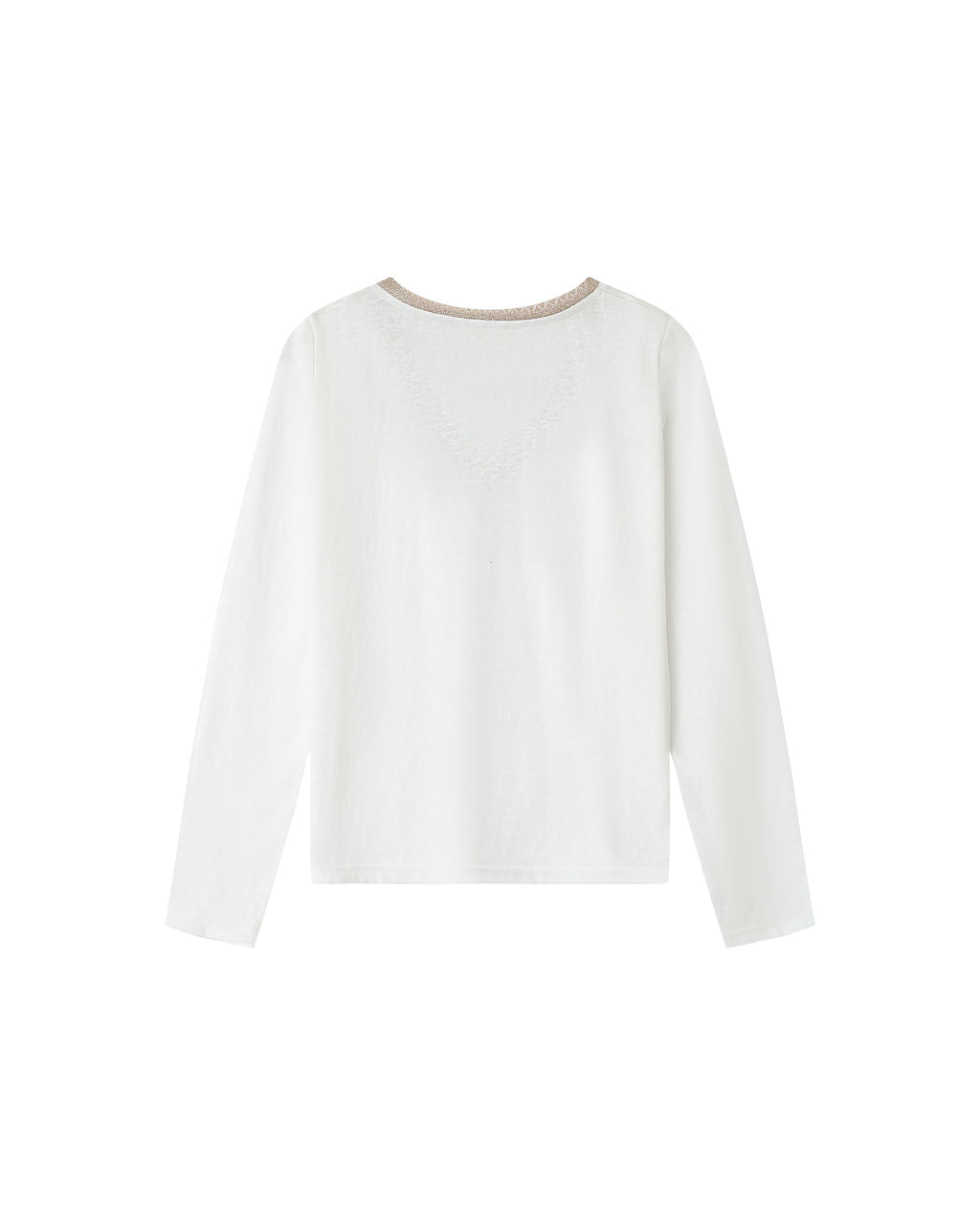 Camiseta Cuello V Marfil Selton
