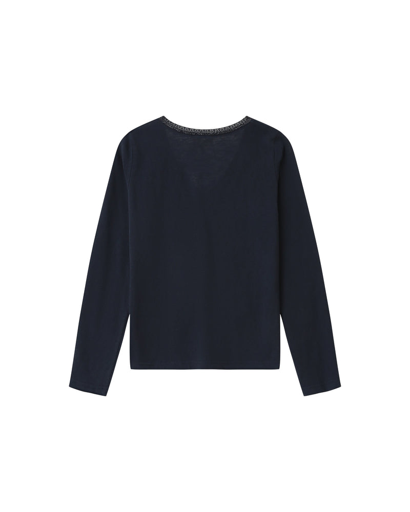 Selton Navy V-Neck T-Shirt