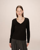 Selton Black V-Neck T-Shirt