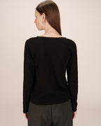 V-Neck T-Shirt Black Selton