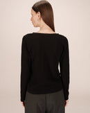 Selton Black V-Neck T-Shirt