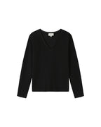 V-Neck T-Shirt Black Selton