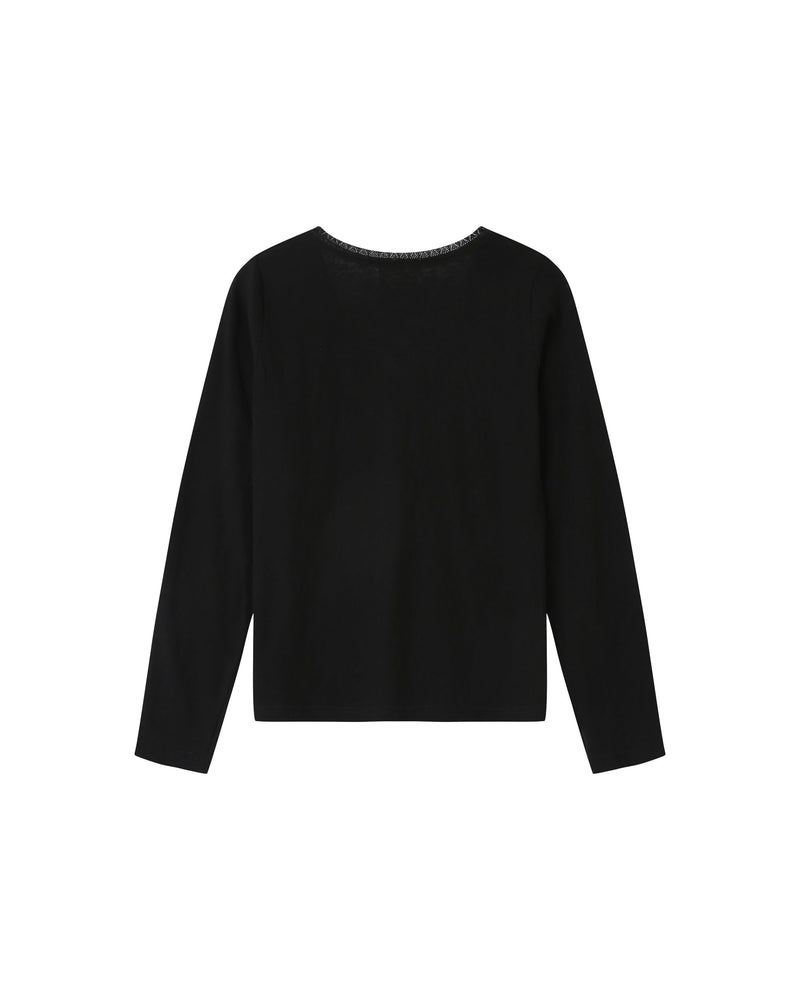 Selton Black V-Neck T-Shirt
