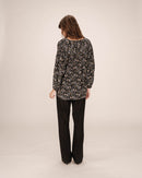 Secrete Black Floral Print Blouse