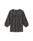 Secrete Black Floral Print Blouse