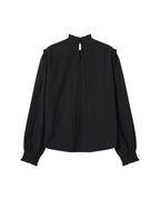 Frill Blouse Black Seduisante