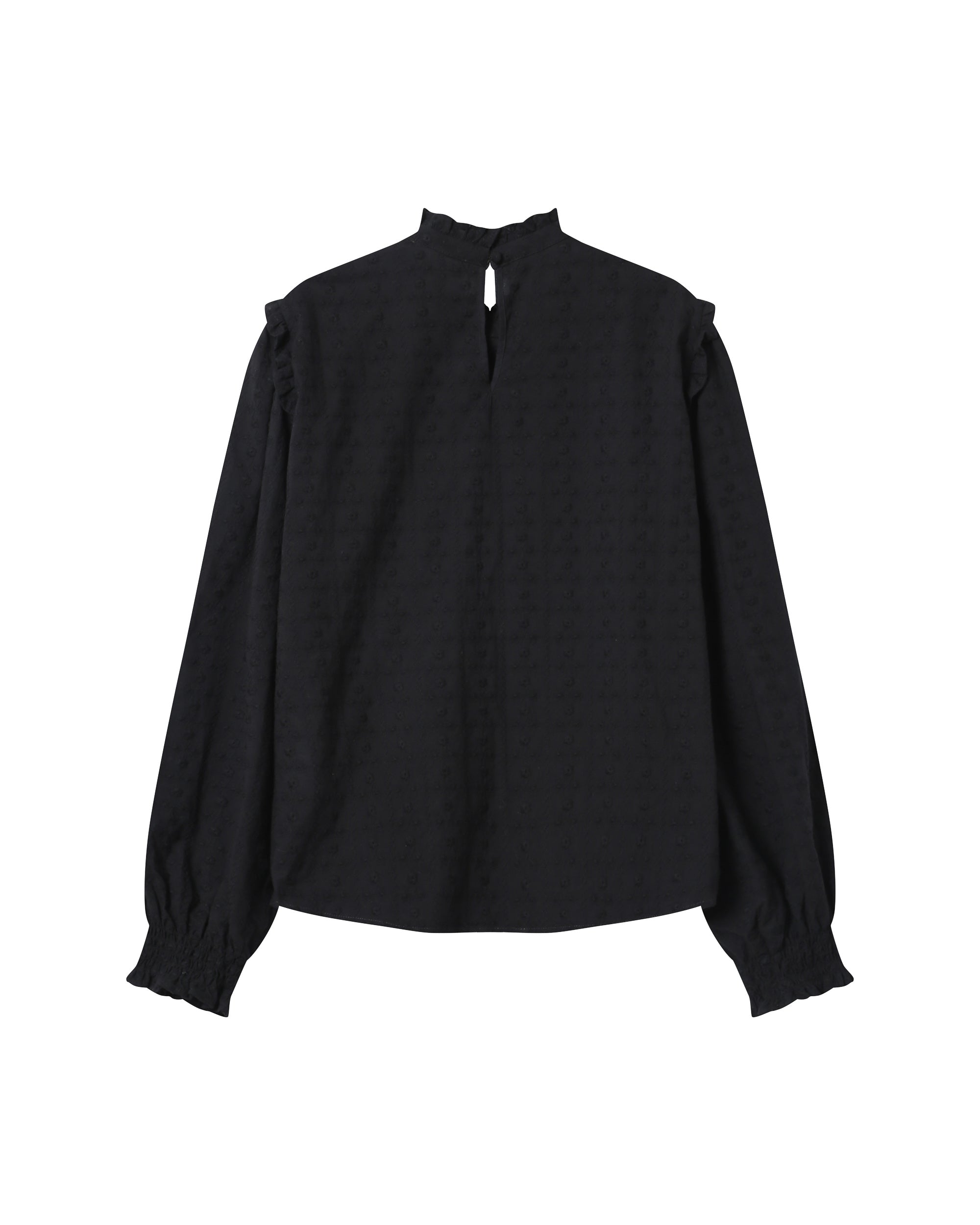Frill Blouse Black Seduisante