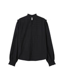 Seductive Black Ruffled Blouse