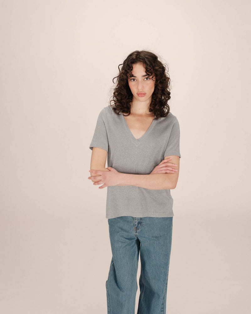 Stardust Gray V-Neck T-Shirt