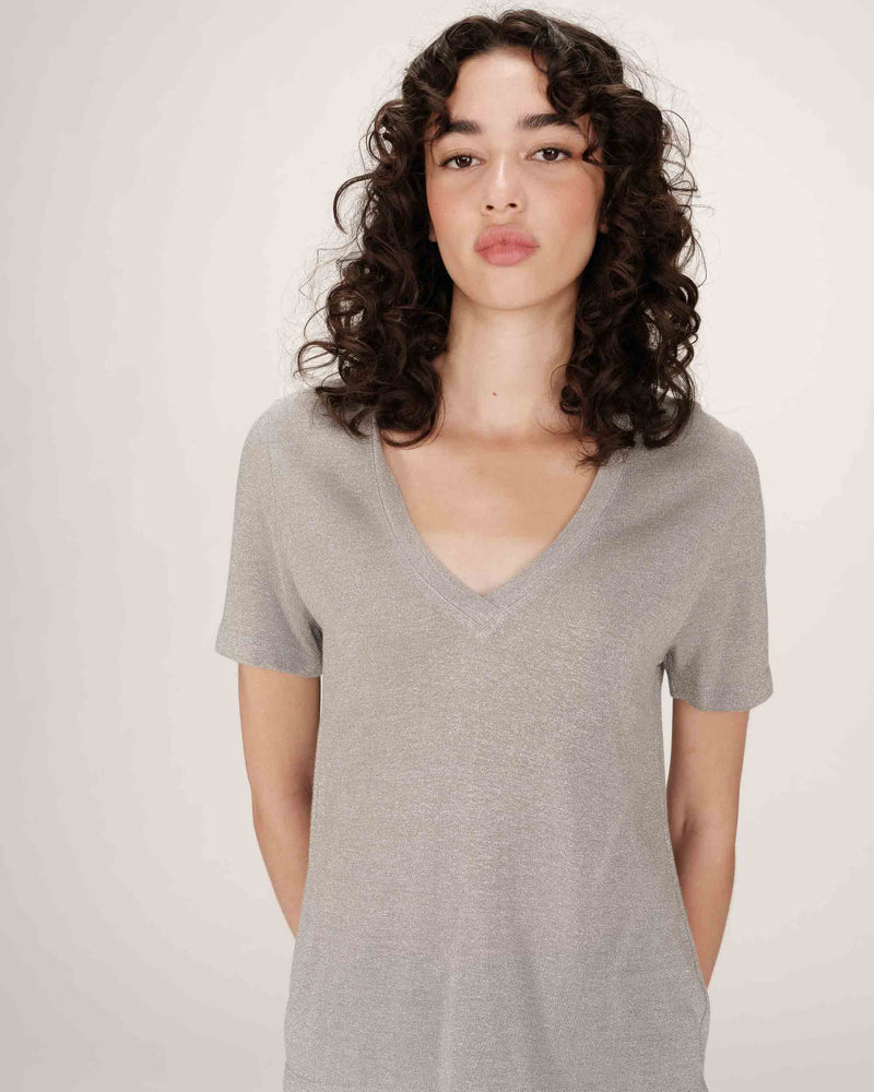 Stardust Gray V-Neck T-Shirt