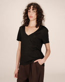 Black Stardust V-Neck T-Shirt