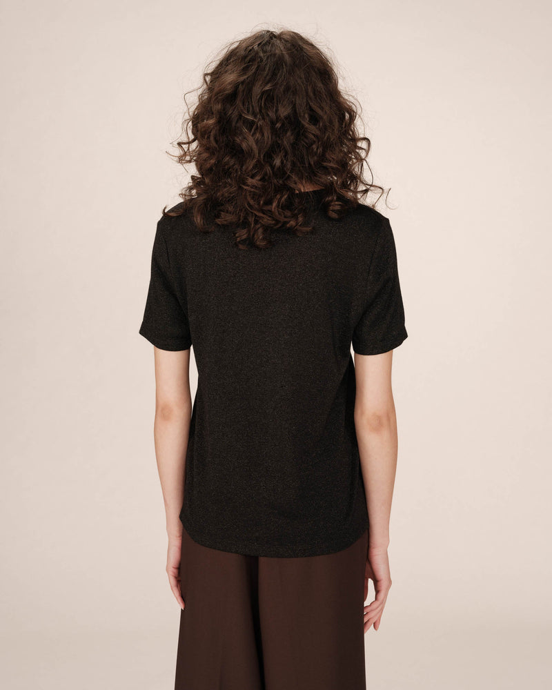 Black Stardust V-Neck T-Shirt