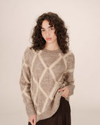 Greige Patterned Jumper Salinger