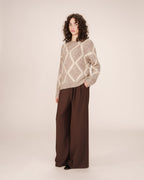 Greige Patterned Jumper Salinger