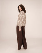 Greige Patterned Jumper Salinger
