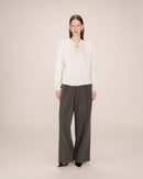 Serinda Tied Neck Blouse Ecru