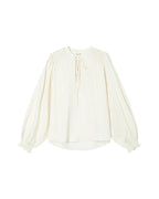 Blusa Cuello Anudado Crudo Serinda