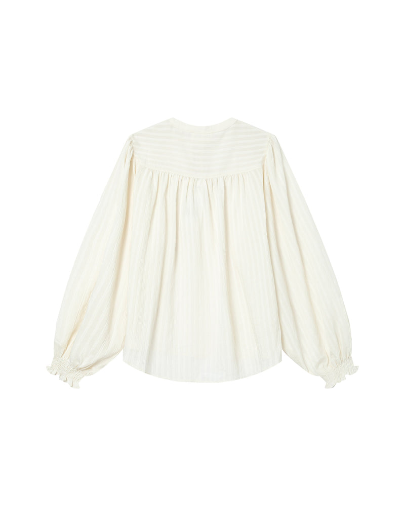 Serinda Tied Neck Blouse Ecru