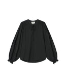 Black Tied Collar Blouse Serinda