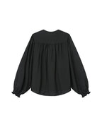 Blusa Cuello Anudado Negro Serinda