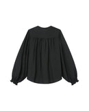Black Tied Collar Blouse Serinda