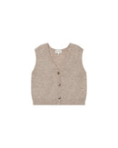 Beige Santa Sleeveless Cardigan