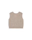 Beige Santa Sleeveless Cardigan