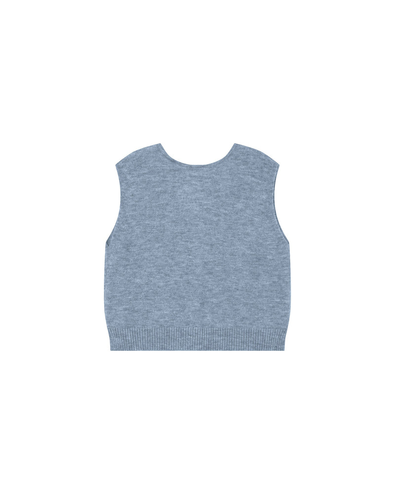 Cornflower Santa Sleeveless Cardigan