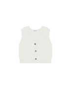 Sleeveless Cardigan Ivory Santa